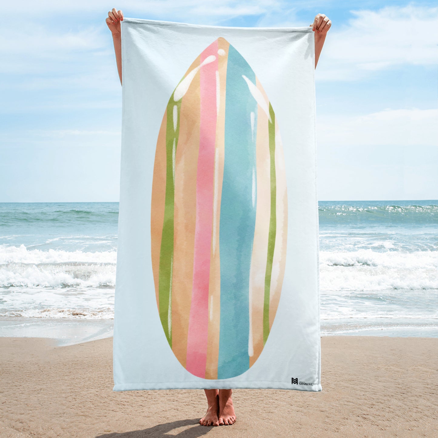 Surf Pop-up Trainer Beach Towel -  Pastel Pop